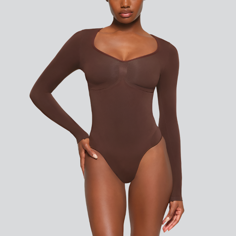 Long sleeve version of the  waist snatching bodysuit and it is A